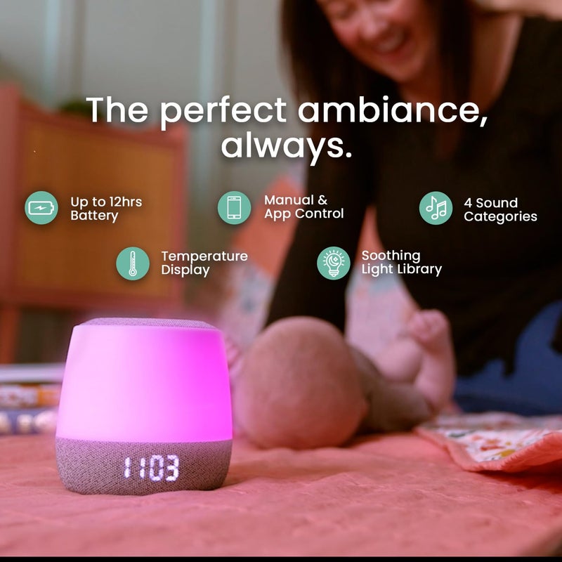 Babysense Dreamer 2.0 Baby Sound Machine with Night Light | 2nd Gen | 28 Soothing Sounds | Toddler Sleep Trainer | App-Controlled White Noise Machine | Sleep Timer | 2.4GHz WiFi | US Only - Image 5